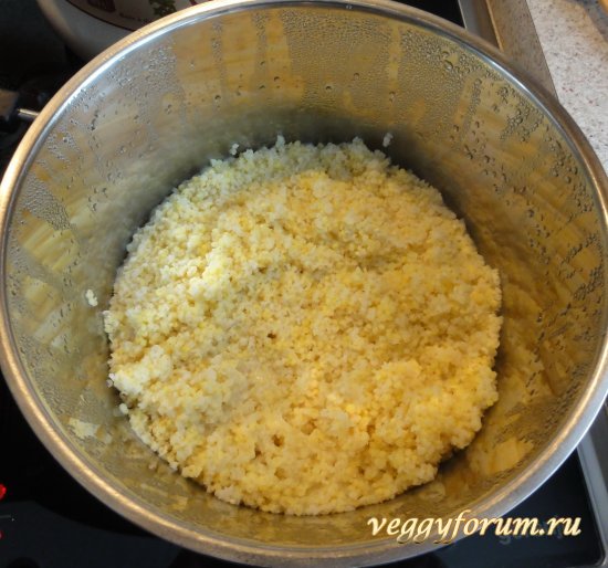 Пшенная запеканка со сливками