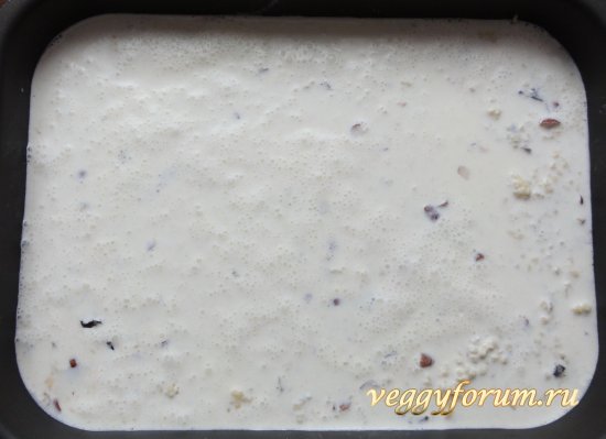 Пшенная запеканка со сливками