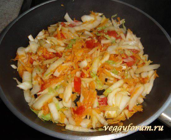 Запеканка из кукурузной крупы с овощами в мультиварке