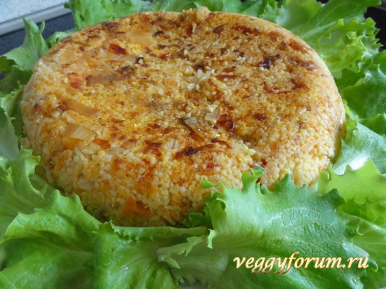 Запеканка из кукурузной крупы с овощами в мультиварке