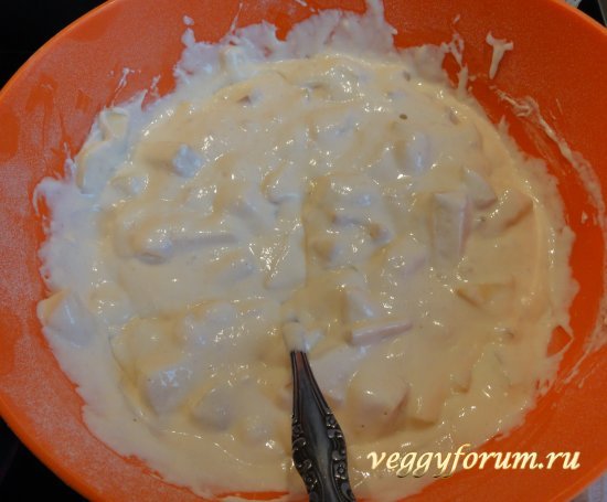 Оладушки с яблоками
