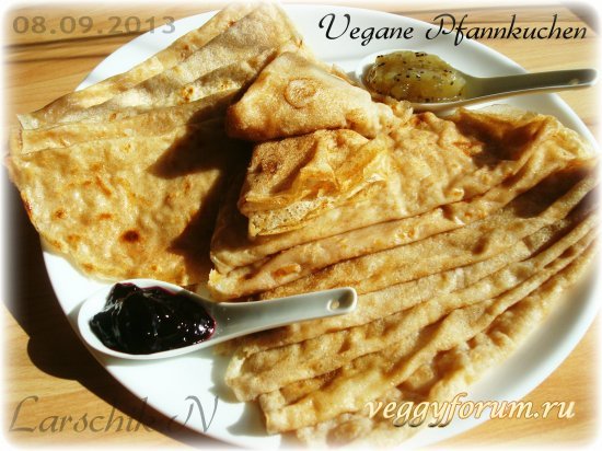 Веганские блины на минералке