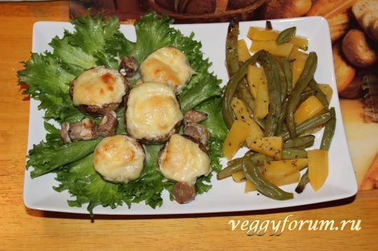 Грибные чашечки (шампиньоны с начинкой)