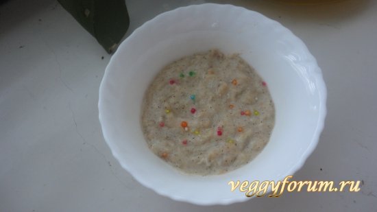 Манка с яблоком кофейная