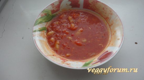 Томатный суп с фасолькой!