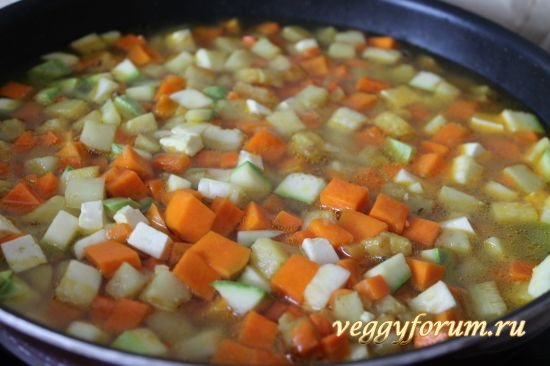 Сабджи из тыквы и кабачка