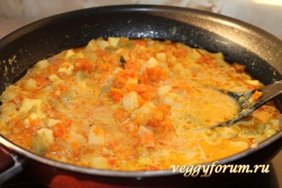 Сабджи из тыквы и кабачка