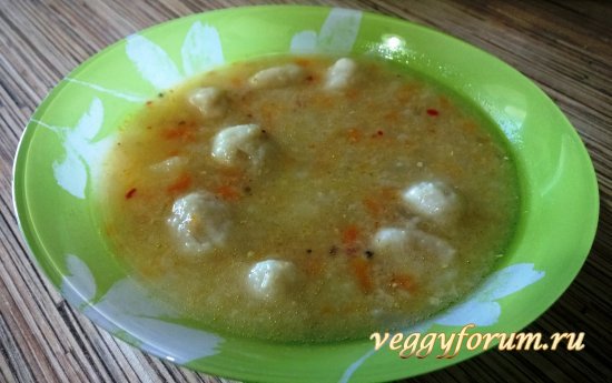 Суп с «колобками» в мультиварке