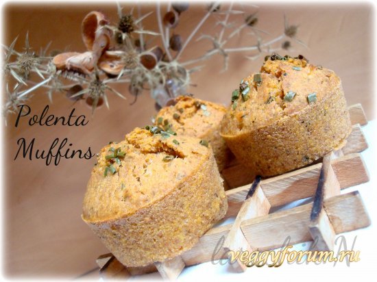 Кукурузные маффины с полентой