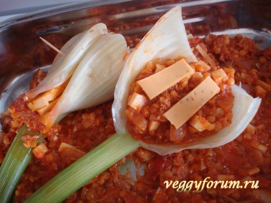 Фенхель фаршированный - запеканка (постный рецепт)