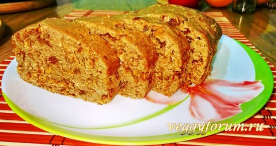 Постная коврижка с геркулесом